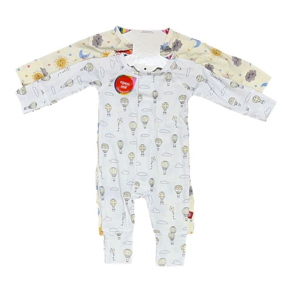 Magnetic Me Baby Convertible Magnetic Closure Sleep & Play, 2pk - Yellow